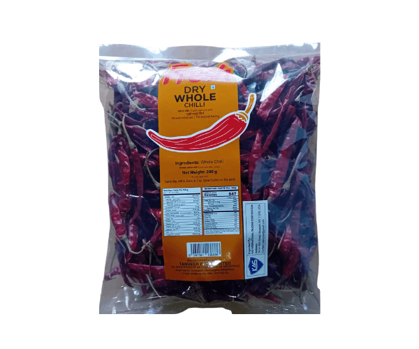 Fresh Dry Whole Chili (Pouch Pack) 200gm